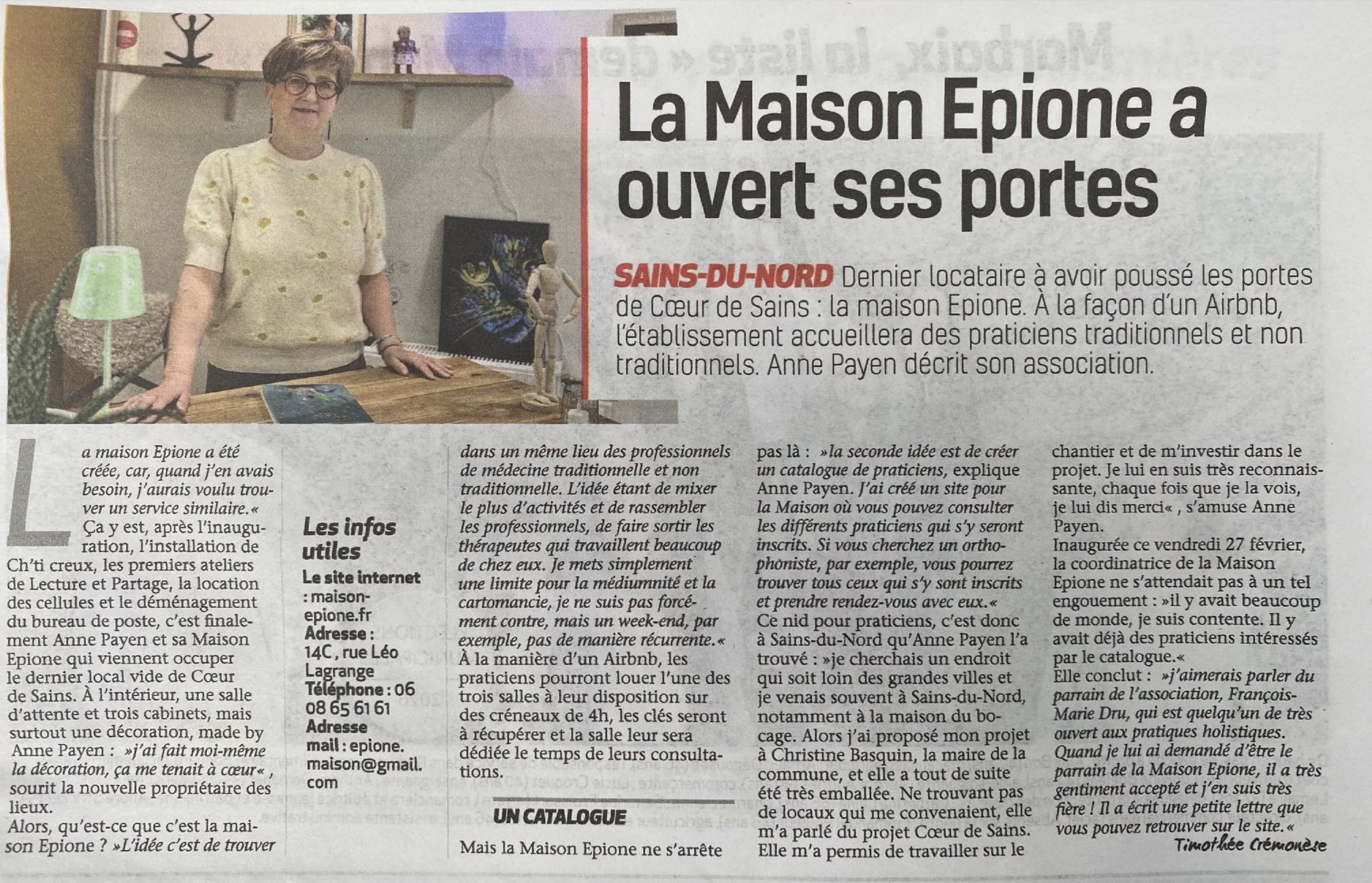 Article l'Observateur 06.03.2026 article l'Observateur 06.03.2026